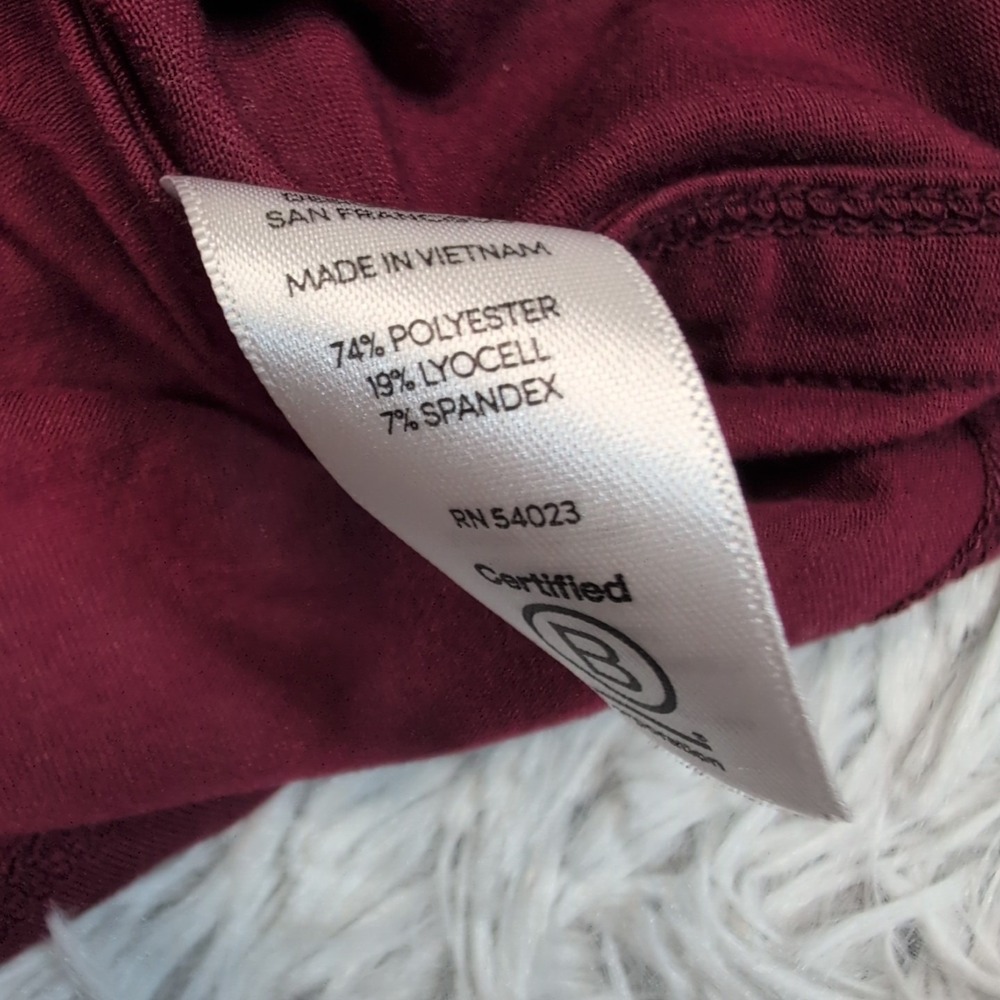 Athleta Shirt Womens XXS Maroon Tee Athletic‎ Stretch Active Wear Yoga Comfort - Picture 6 of 8